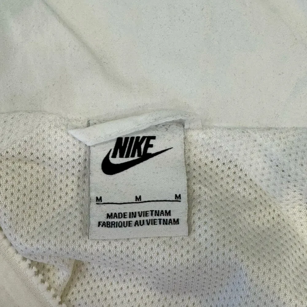 Nike Kids Crop Track Jacket Cream White Girls Youth Medium M FB1267-113